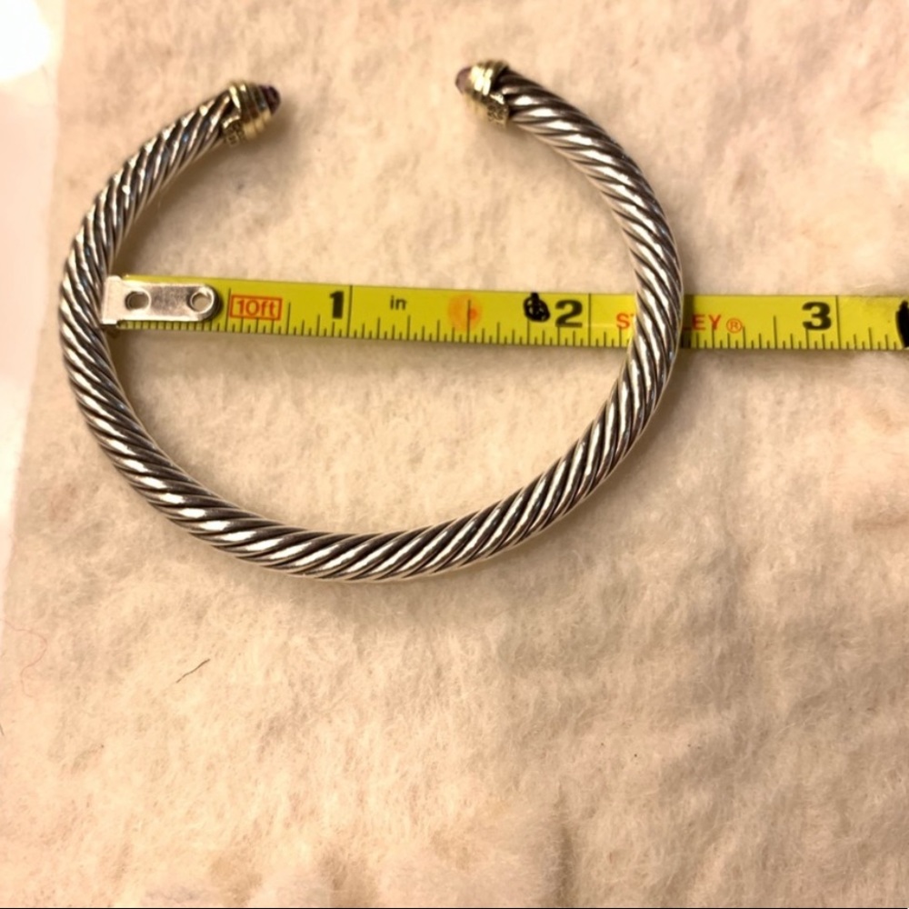 David yurman cable bracelet with amethyst and gold - Picture 7 of 8